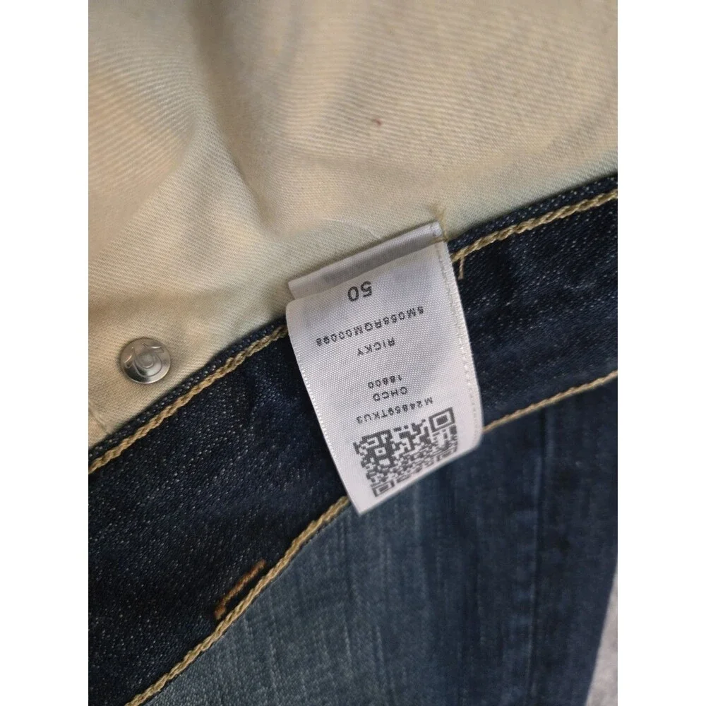 True Religion Ricky Jeans Flap Pocket Mens 50x33.5 Relaxed Straight Made In USA